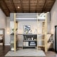 preview thumbnail 20 of 36, Stylish & Simple Twin Size Wood Loft Bed With Built-in Storage Cabinet and Cubes, Foldable desk, Sturdy Construction, White Grey