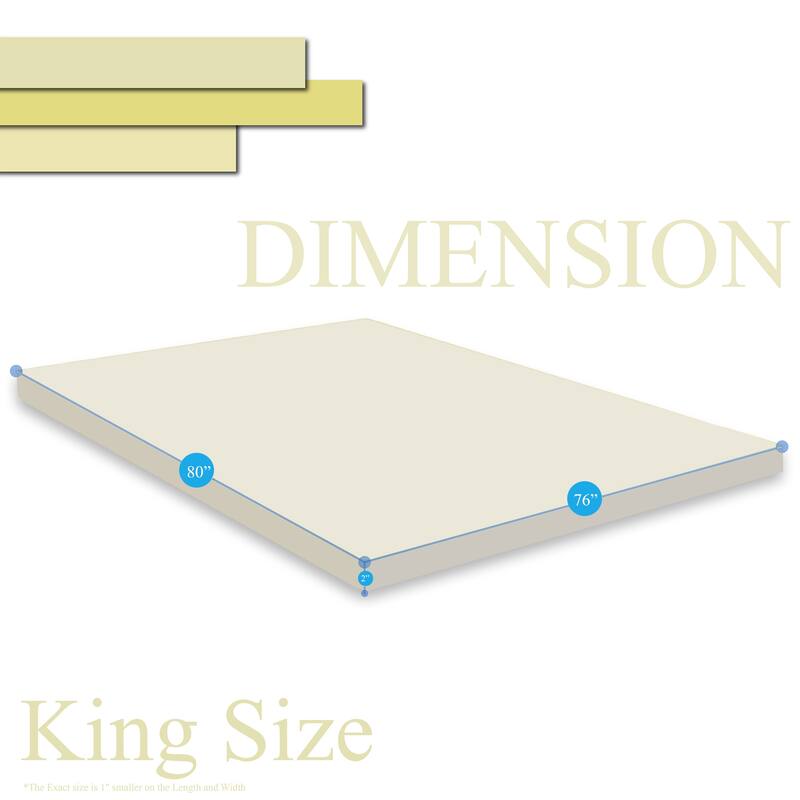 2Inch High Density Gel Foam Mattress Topper, Add Comfort To