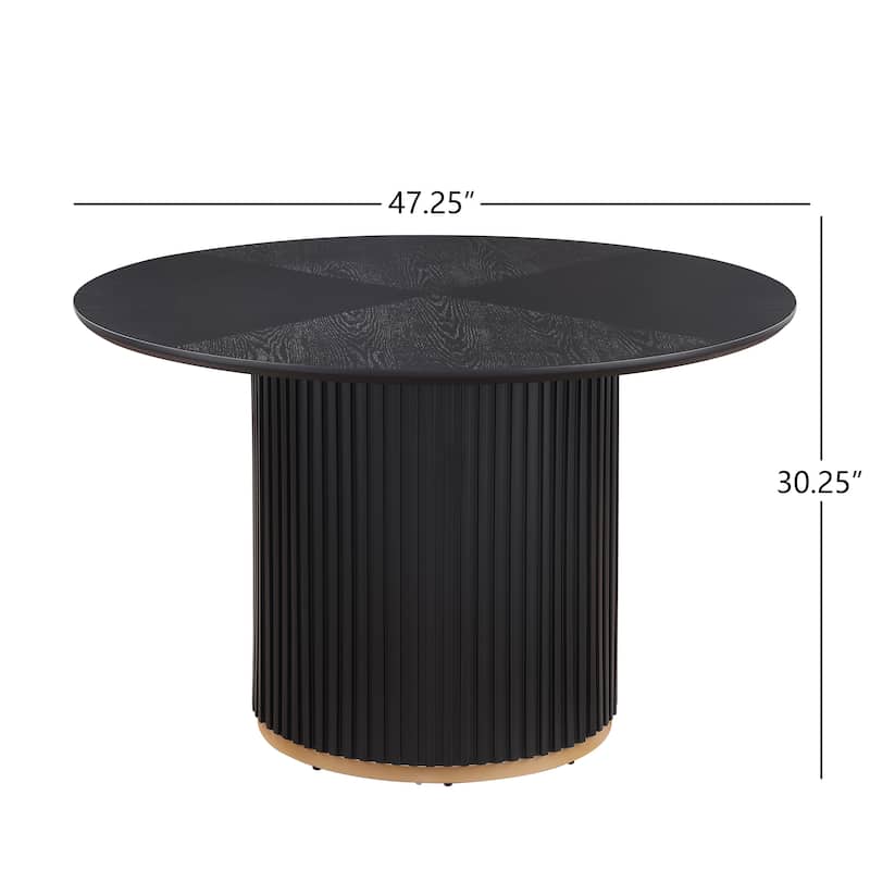 Christopher Knight Home - Malcolm Round Pedestal Dining Table - Black