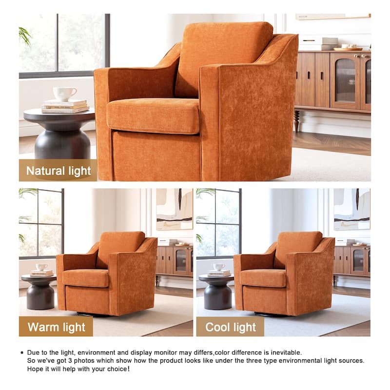 Modern 30.5" W Swivel Armchair Accent chair