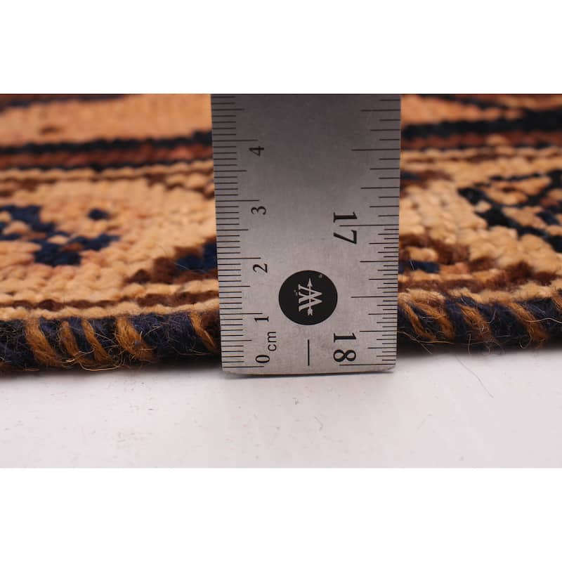 ECARPETGALLERY Hand-knotted Melis Vintage Copper Wool Rug - 3'10 x 11'9