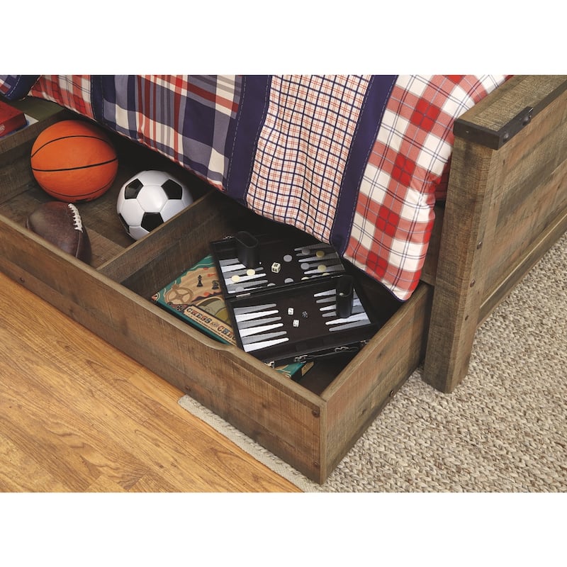 Trinell Bookcase Bed with Trundle Storage