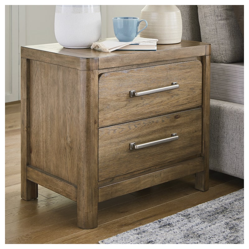 Signature Design by Ashley Cabalynn Light Brown Nightstand - 2-drawer - Brown