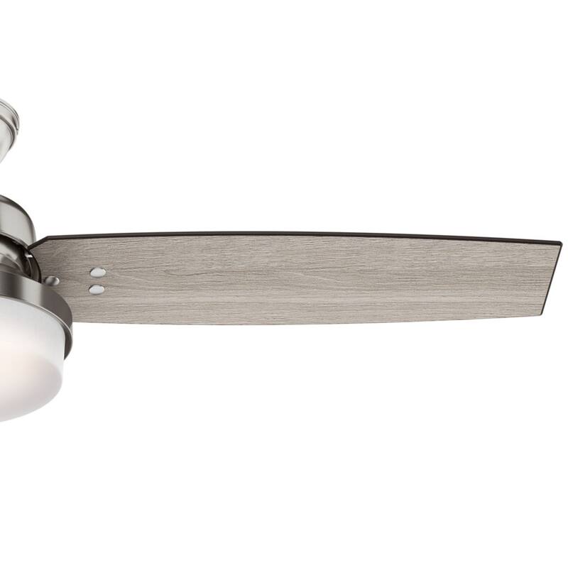 Hunter Fan Sentinel Brushed Nickel 52-inch Ceiling Fan with 3 Reversible Blades - Silver