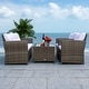 preview thumbnail 36 of 44, SAFAVIEH Outdoor Vellor 4-Piece Conversation Patio Set.