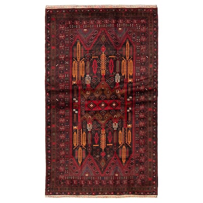 Teimani Red Rug 3'11" x 6'9" - 3'11 x 6'9