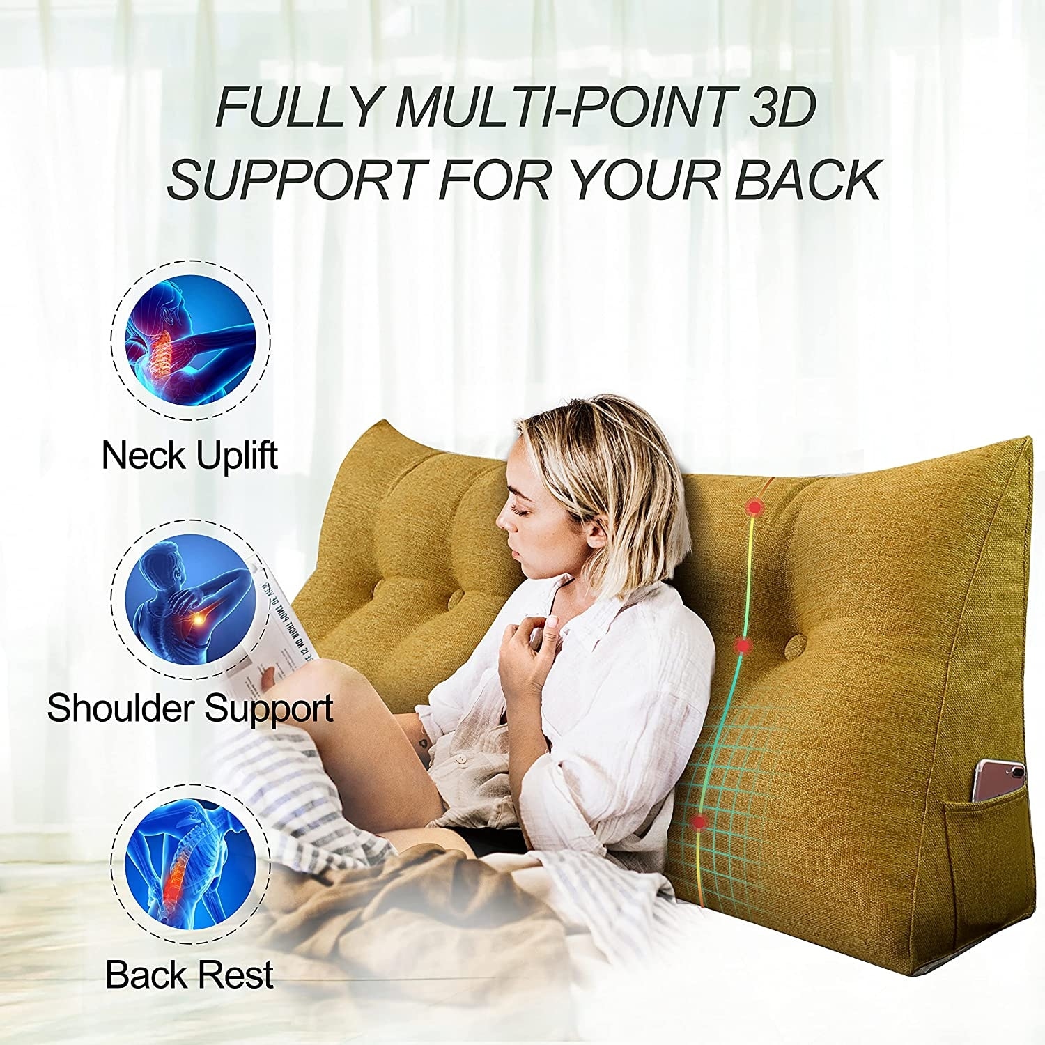 BedLounge Relaxing Support Pillow, Recovery