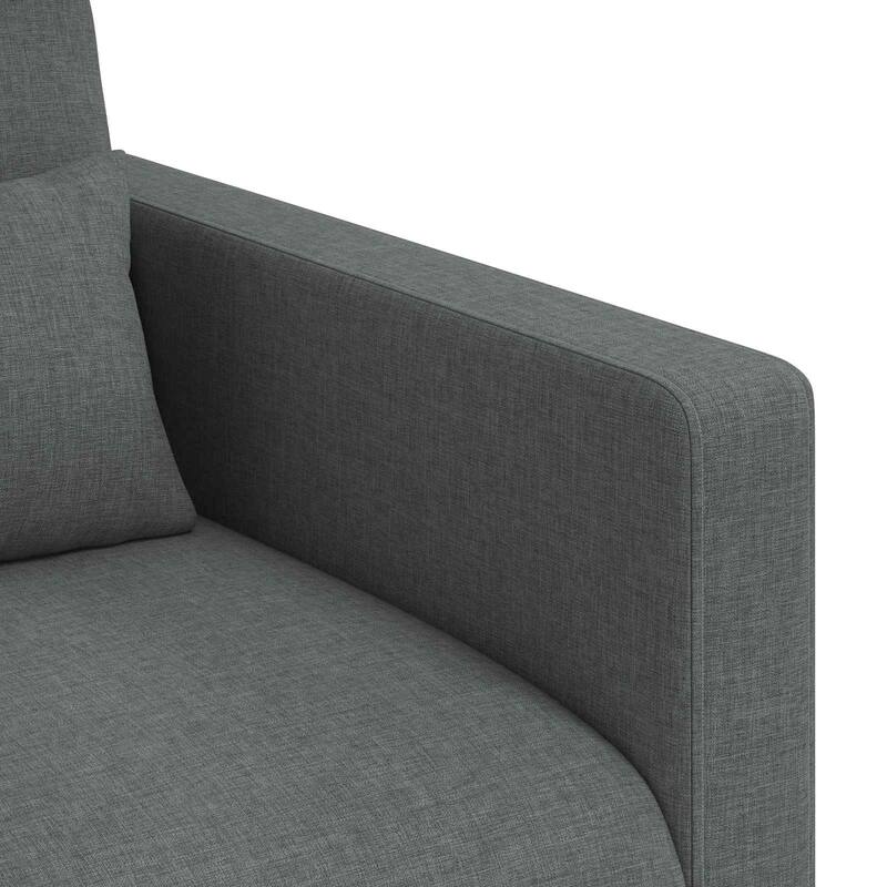 vidaXL Sofa 2 pcs Dark Grey in Fabric