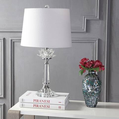 Mia 24.5" Crystal LED Table Lamp, Clear by JONATHAN Y