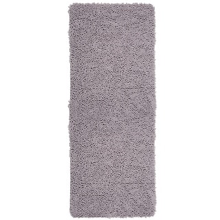 Bathroom Rugs - 58x24-Inch Bathroom Runner Set - Absorbent High-Pile Chenille Memory Foam Bath Mats by Lavish Home (Gray)