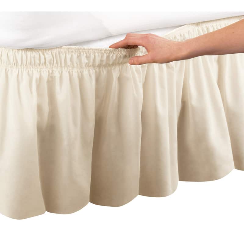 Elastic Bed Wrap Ruffle Bed Skirt