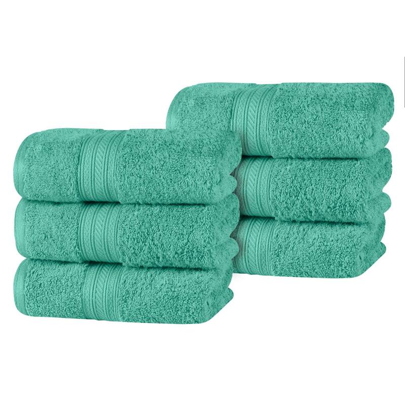 Superior Atlas Cotton Plush Absorbent Heavyweight Hand Towel Set of 6