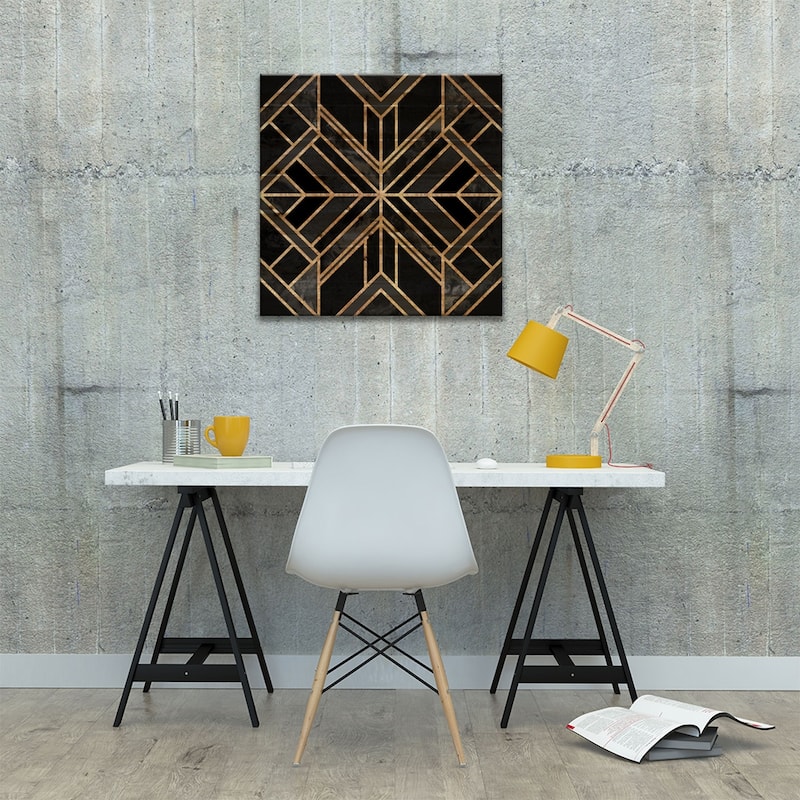 Black Marble Dream Print On Wood by Elisabeth Fredriksson - Multi-Color