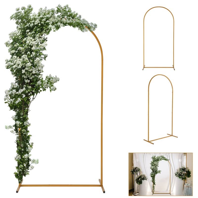 78.74''H Outdoor Iron Gold Wedding Arch