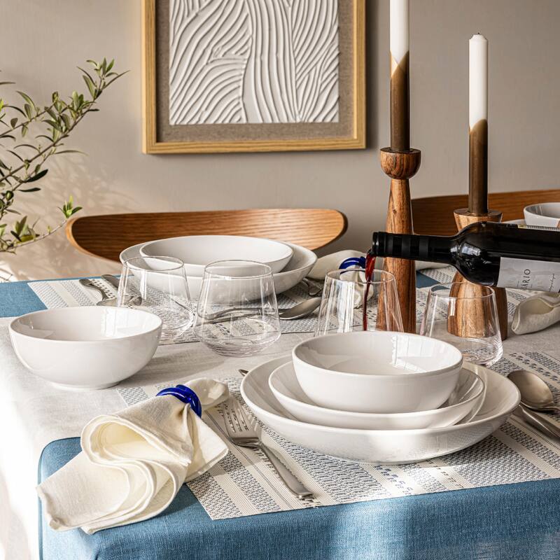 over&back Coupe Glossy Porcelain Dinnerware Set