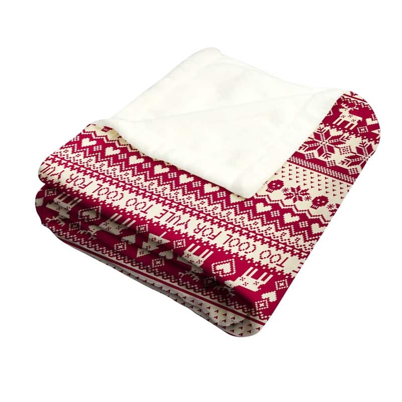 Christmas Striped Flannel Fleece Throw Blanket — Soft Holiday Blanket