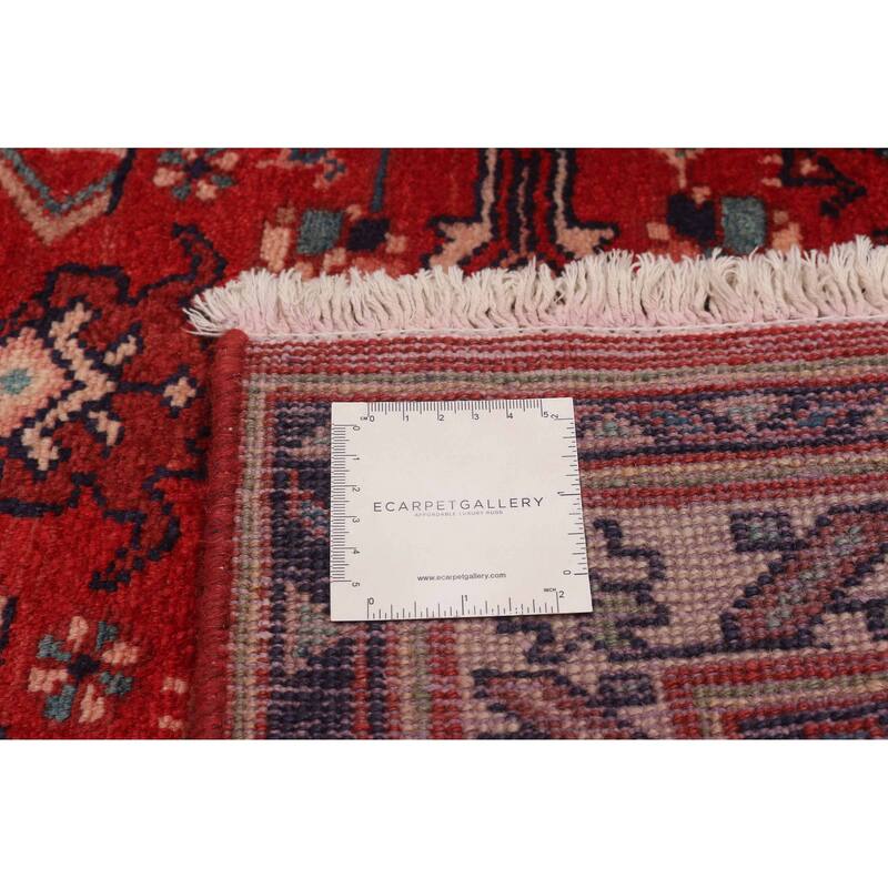 ECARPETGALLERY Hand-knotted Andelz Red Wool Rug - 3'6 x 10'2