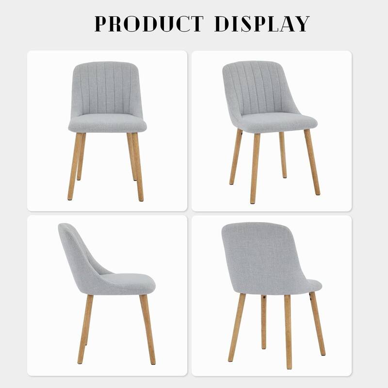 Set of 2 Modern Kitchen Upholstered Fabric Dining Chairs for Living Room, Bedroom