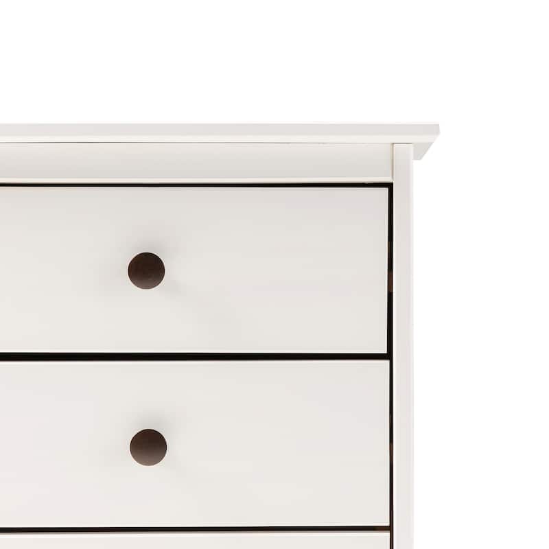 Classic 3-Drawer Solid Wood Nightstand for Living Room, Bedroom and Office