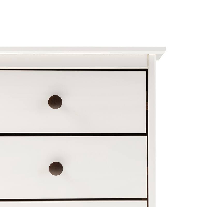 Walker Edison Bullrushes Solid Wood 3-Drawer Nightstand