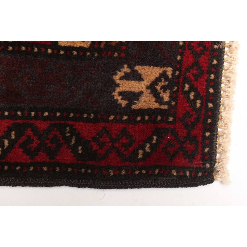 ECARPETGALLERY Hand-knotted Teimani Red Wool Rug - 2'11 x 4'6