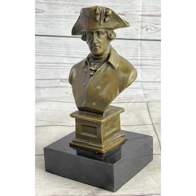 Frederick 2Nd Ii Of Prussia Bronze Bust Sculpture Statue 7 Inches X 4 Inches