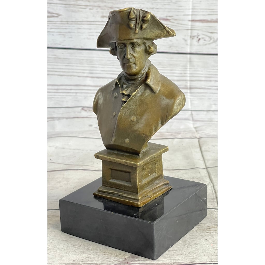 Frederick 2Nd Ii Of Prussia Bronze Bust Sculpture Statue 7 Inches X 4 Inches