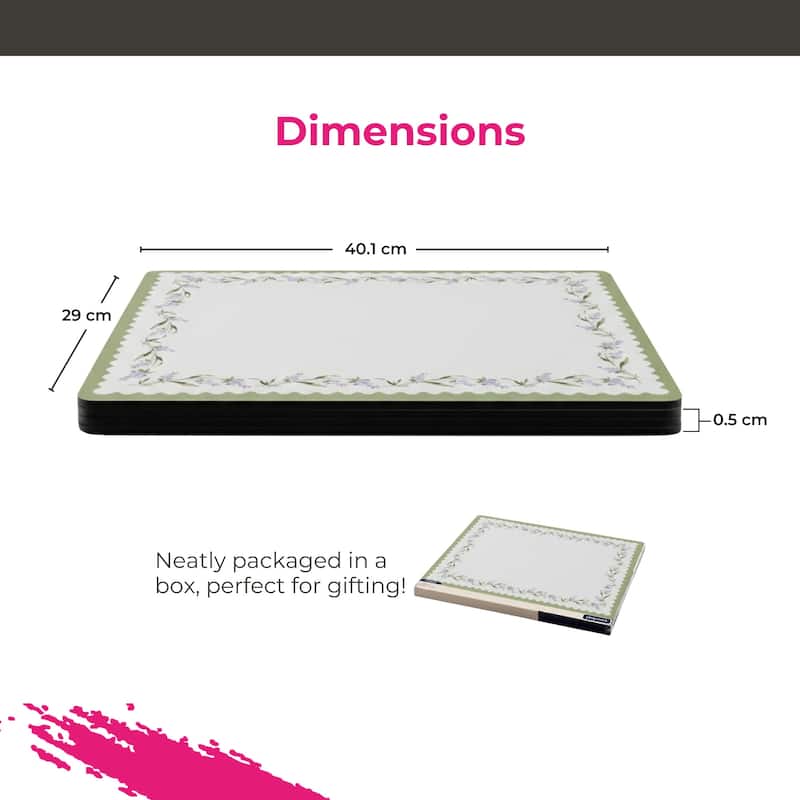 Portmeirion Lavandula Placemats, Set of 4 - 12 x 16 in