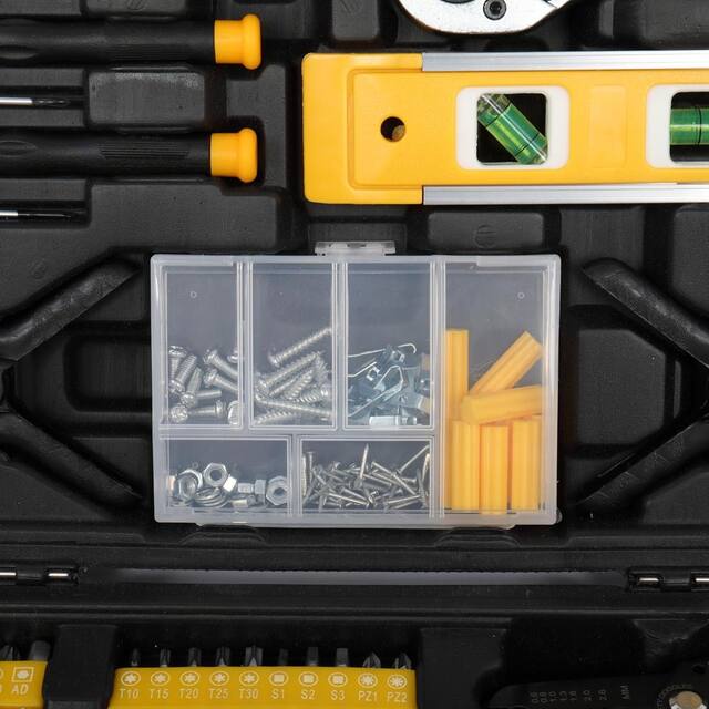 198 PCS Hand Tool Set, Home Tool Kit, with Black Storage Box - N/A