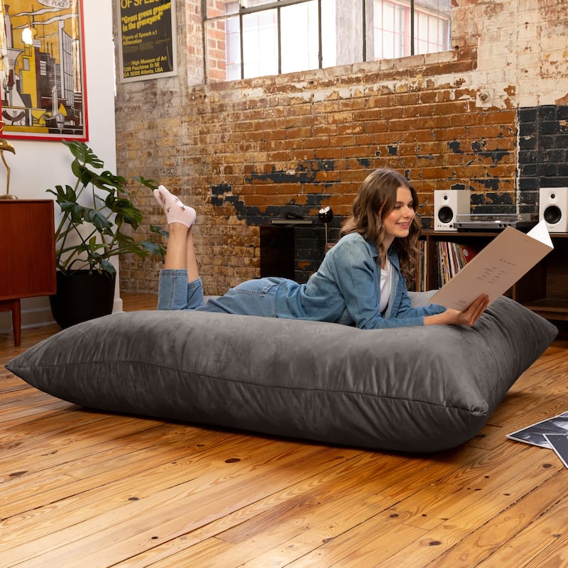 Jaxx 5.5' Huge Bean Bag Floor Pillow and Lounger for Adults - Microsuede
