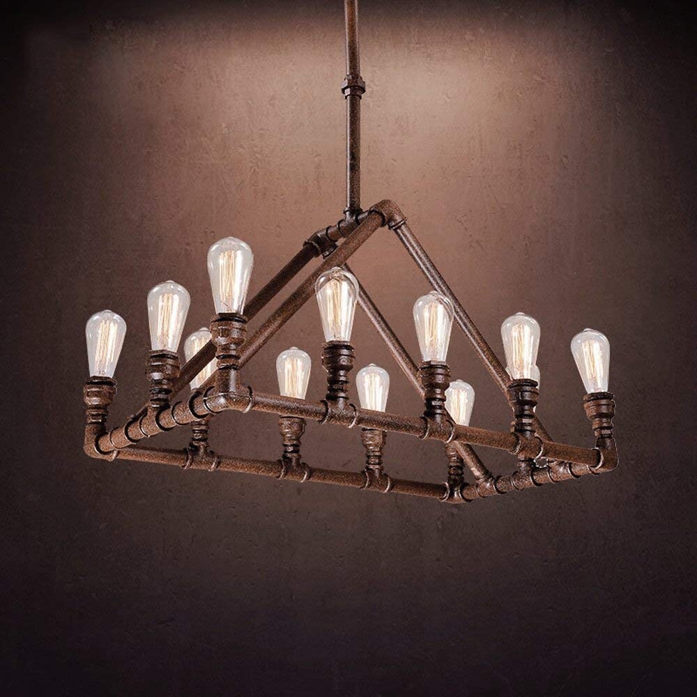 Copper pipe chandelier cheap