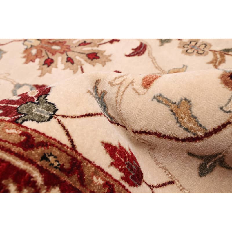 ECARPETGALLERY Hand-knotted Jamshidpour Cream Wool Rug - 5'6 x 8'5