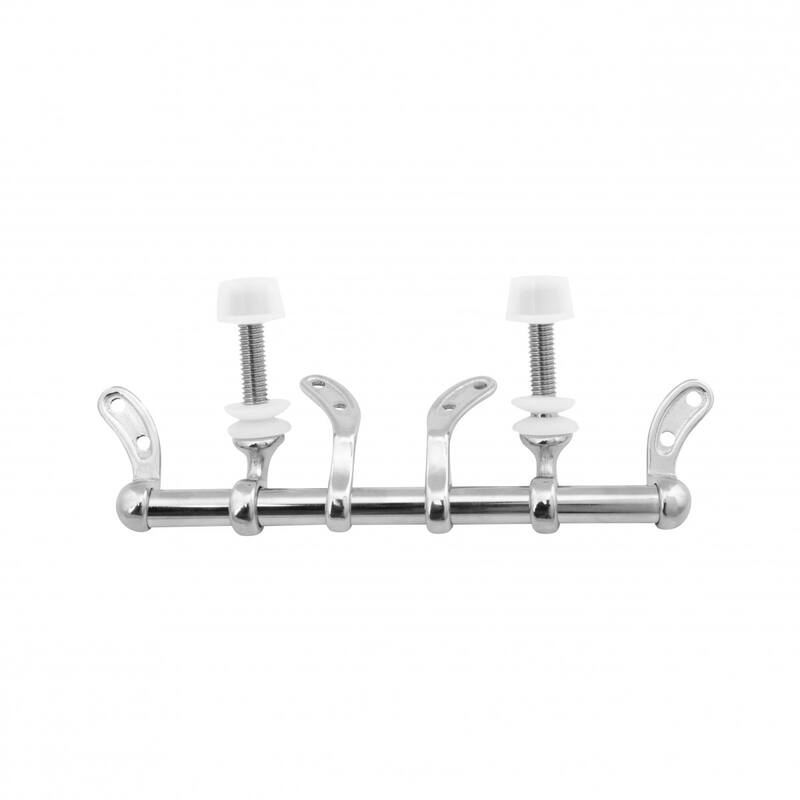 Solid Brass Toilet Seat Hinge Replacement with Chrome Finish Adjustable Toilet Seat Hinges with Hardware - Silver