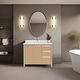 preview thumbnail 129 of 177, Vanity Art Bathroom Vanity with Ceramic Sink and Engineered Marble Top 42" - Natural Oak