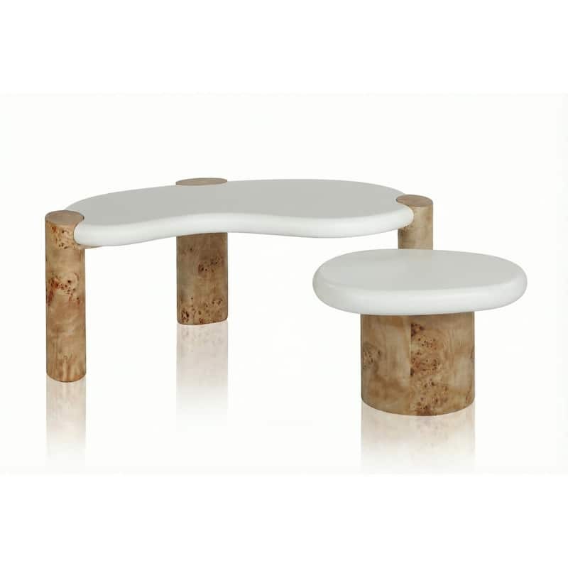Sasso Aspen Burl Nest Coffee Table Set