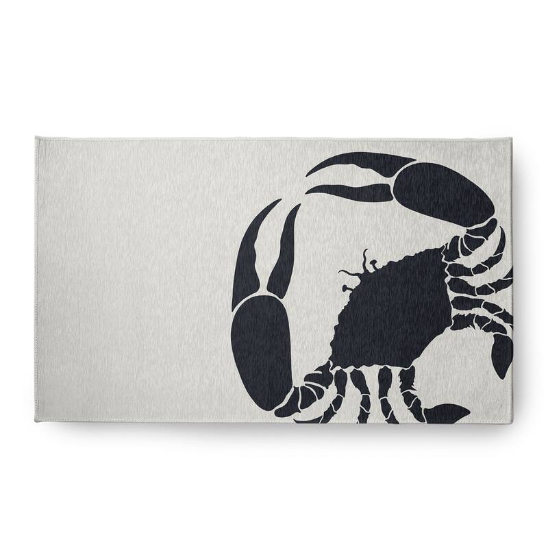 Crab Dip Nautical Chenille Rug - Shark Blue - 18" x 30"