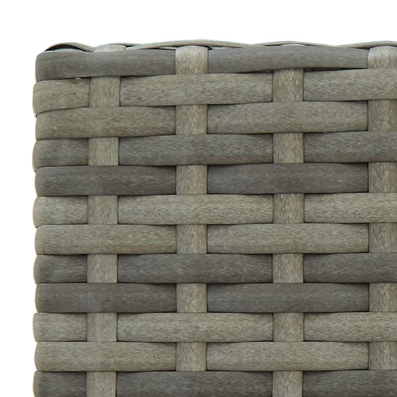 vidaXL Bar Stools 2 pcs Gray Poly Rattan - 20.5" x 22" x 46.5"