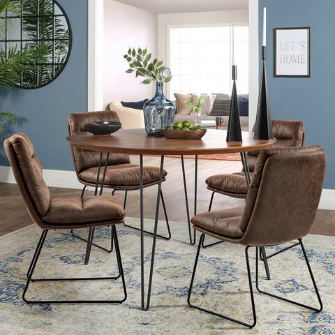 Homy Casa Industrial Wood 5-piece Dining Table Set