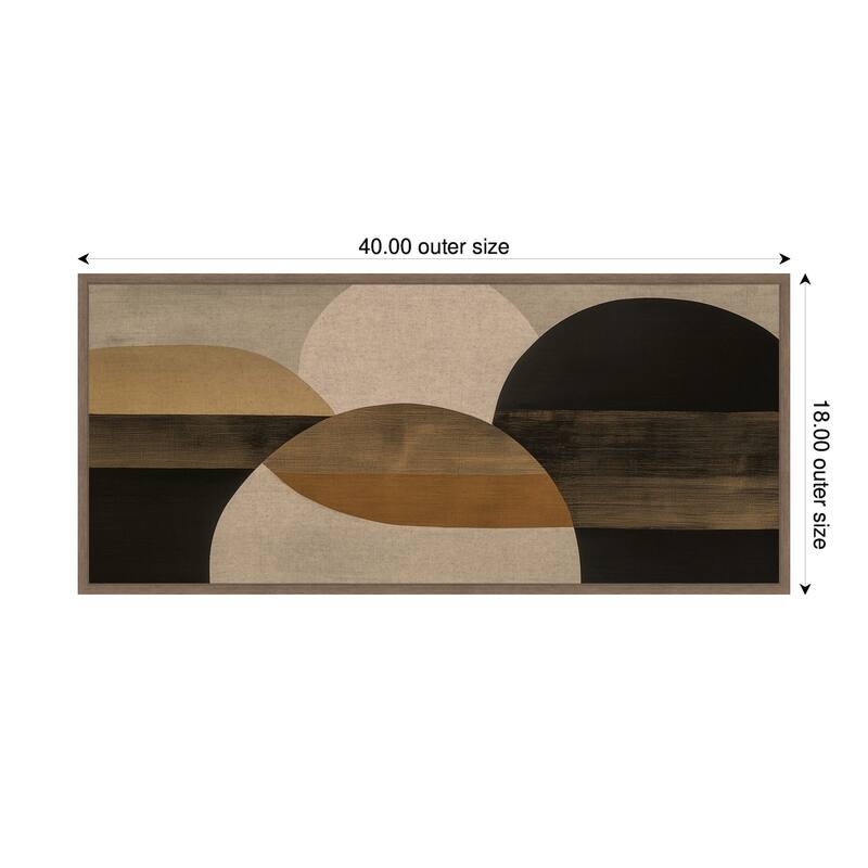 Kate and Laurel Neutral Rich Tonal Abstact II by The Creative Bunch Studio Framed Canvas Wall Art Print