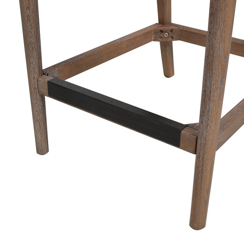 Curved Back Cane Rattan Counter Stool Set