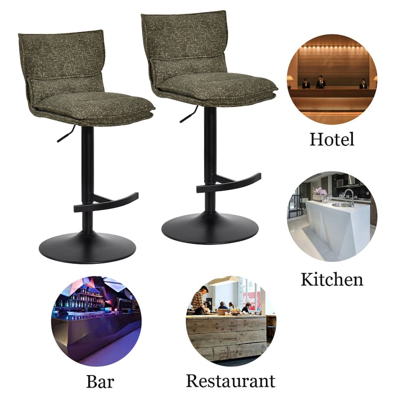 Swivel Adjustable Height with Armless Bar Stools