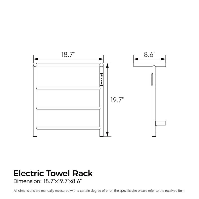 Wall Mounted Heated Towel Rack for Bathroom