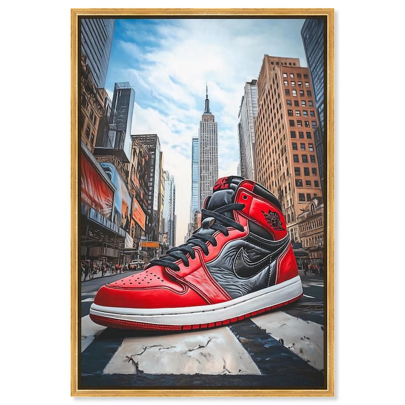 Sneaker of New York Canvas by Art Remedy - 24" x 36" - Gold
