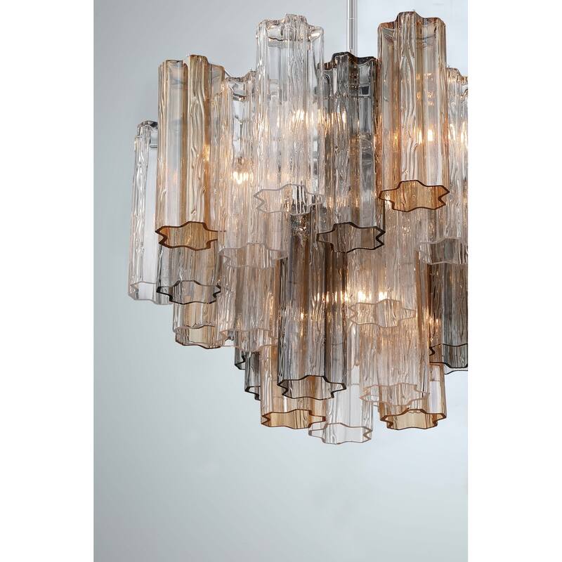Crystorama Lighting Group ADD-306-AU Addis 6 Light 20" Wide Waterfall
