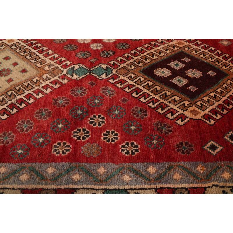 ECARPETGALLERY Hand-knotted Melis Vintage Red Wool Rug - 4'10 x 9'5