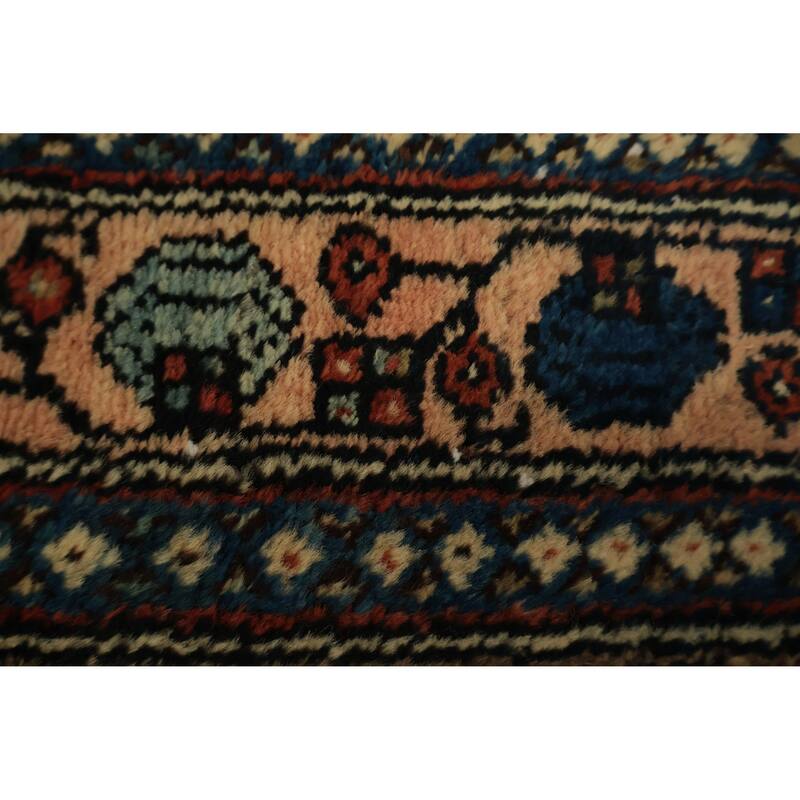 Hand Knotted Oriental 100% Wool Carpet Traditional Floral Oranges & Rust Hamedan Area Rug - 5' 0'' X 3' 6''
