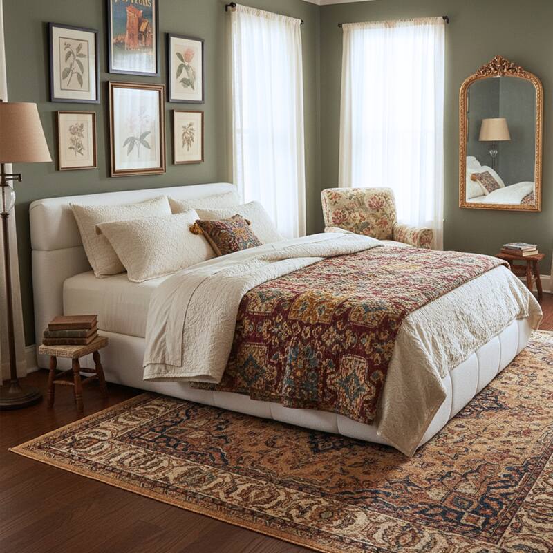 Christopher Knight Home - Sio Modern Boucle Upholstered Platform Bed Frame with Wooden Slats Support, No Box Spring Needed - White - Queen