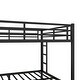 preview thumbnail 7 of 9, Black Queen over Queen Metal Bunk Bed for Teens and Adults