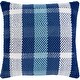 preview thumbnail 2 of 3, Artistic Weavers Lucian Handmade Blue Plaid Cotton Throw Pillow