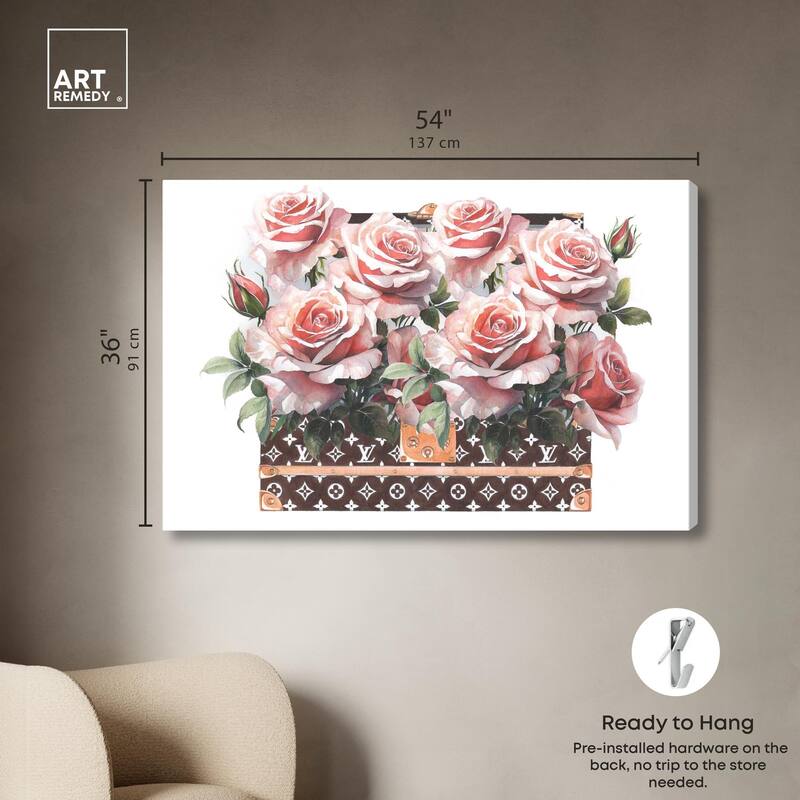 Doll Memories - Stylish Roses Canvas by Art Remedy, Gallery Wrapped
